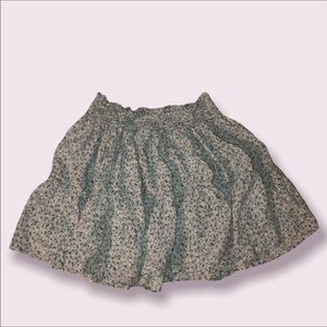 light blue flower flowy mini skirt from target size medium yellow flower print